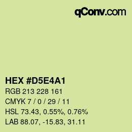 カラーコード: HEX #D5E4A1 | qconv.com