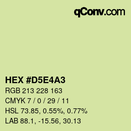 Color code: HEX #D5E4A3 | qconv.com