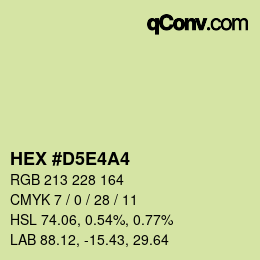Color code: HEX #D5E4A4 | qconv.com