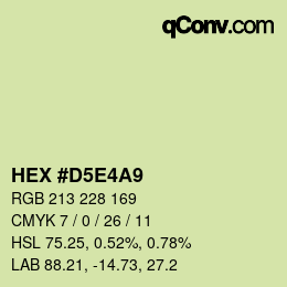 Color code: HEX #D5E4A9 | qconv.com