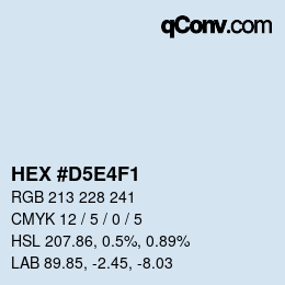 Color code: HEX #D5E4F1 | qconv.com