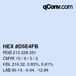 Color code: HEX #D5E4FB | qconv.com