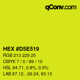 Color code: HEX #D5E519 | qconv.com