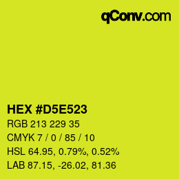 Color code: HEX #D5E523 | qconv.com