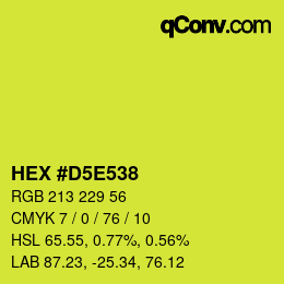 Color code: HEX #D5E538 | qconv.com