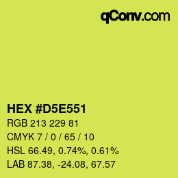 Color code: HEX #D5E551 | qconv.com