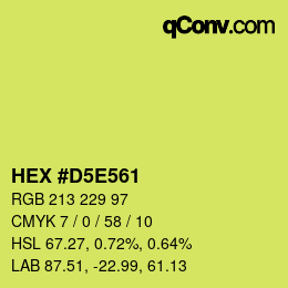 Color code: HEX #D5E561 | qconv.com