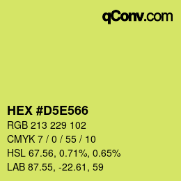 Color code: HEX #D5E566 | qconv.com