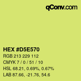Color code: HEX #D5E570 | qconv.com