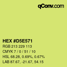 Color code: HEX #D5E571 | qconv.com