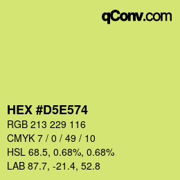 カラーコード: HEX #D5E574 | qconv.com