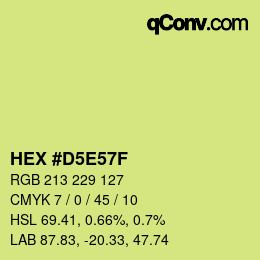 Color code: HEX #D5E57F | qconv.com