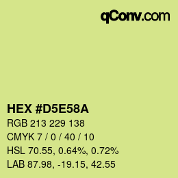 カラーコード: HEX #D5E58A | qconv.com