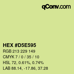 Color code: HEX #D5E595 | qconv.com