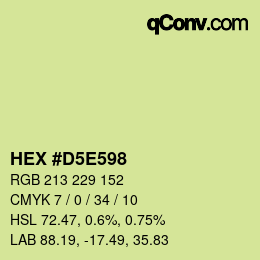 カラーコード: HEX #D5E598 | qconv.com
