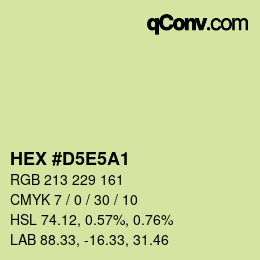 Color code: HEX #D5E5A1 | qconv.com