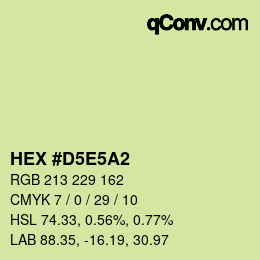 Farbcode: HEX #D5E5A2 | qconv.com