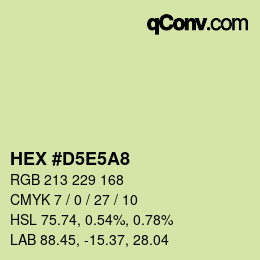 Color code: HEX #D5E5A8 | qconv.com