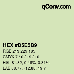 Color code: HEX #D5E5B9 | qconv.com