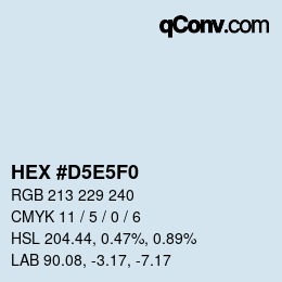 Color code: HEX #D5E5F0 | qconv.com