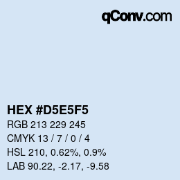 カラーコード: HEX #D5E5F5 | qconv.com