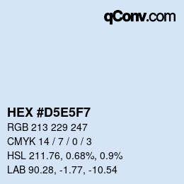 Color code: HEX #D5E5F7 | qconv.com