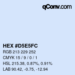 Color code: HEX #D5E5FC | qconv.com