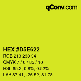 カラーコード: HEX #D5E622 | qconv.com