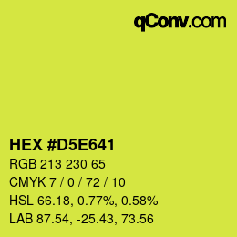 Color code: HEX #D5E641 | qconv.com
