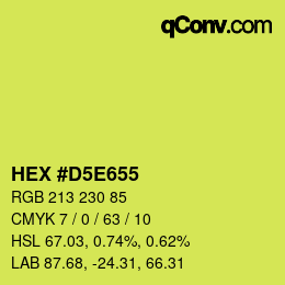 Color code: HEX #D5E655 | qconv.com