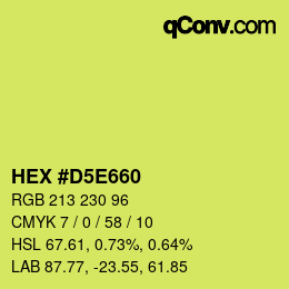 Color code: HEX #D5E660 | qconv.com