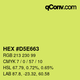 カラーコード: HEX #D5E663 | qconv.com