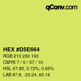Color code: HEX #D5E664 | qconv.com