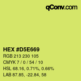 Color code: HEX #D5E669 | qconv.com