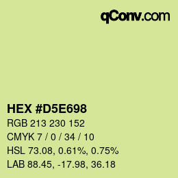 Color code: HEX #D5E698 | qconv.com