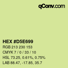 Color code: HEX #D5E699 | qconv.com