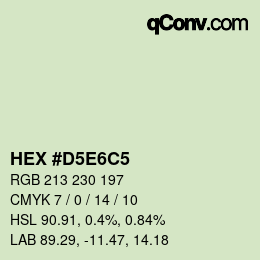 Color code: HEX #D5E6C5 | qconv.com