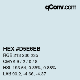 カラーコード: HEX #D5E6EB | qconv.com