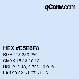 Color code: HEX #D5E6FA | qconv.com