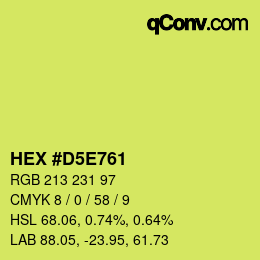 Color code: HEX #D5E761 | qconv.com