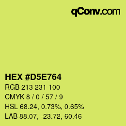 Color code: HEX #D5E764 | qconv.com