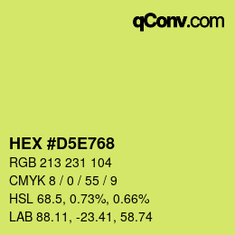 Color code: HEX #D5E768 | qconv.com