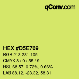 Color code: HEX #D5E769 | qconv.com