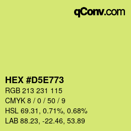 Color code: HEX #D5E773 | qconv.com