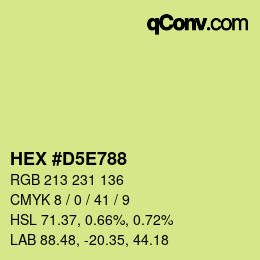 カラーコード: HEX #D5E788 | qconv.com