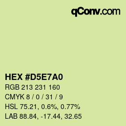 Color code: HEX #D5E7A0 | qconv.com