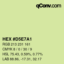 カラーコード: HEX #D5E7A1 | qconv.com