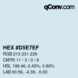 Color code: HEX #D5E7EF | qconv.com