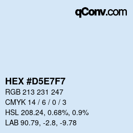 Color code: HEX #D5E7F7 | qconv.com