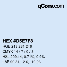 Color code: HEX #D5E7F8 | qconv.com